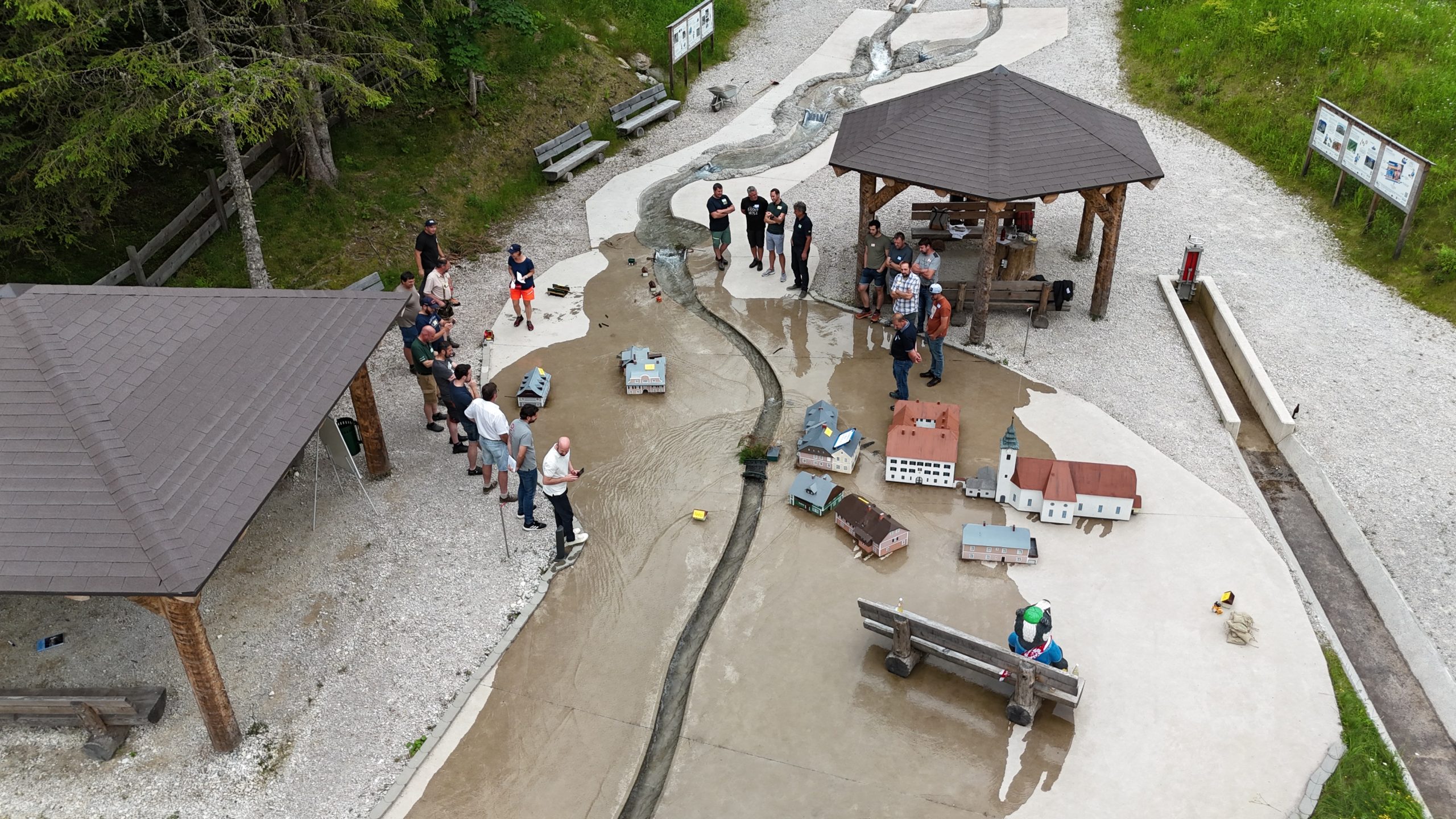 Katastrophenübung Wassererlebnis Öblarn mit Einsatzstäben - Foto: Klaus Bliem